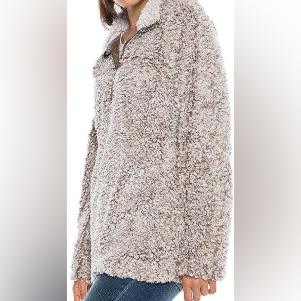 Unisex True Grit Frosty Tipped Soft Sherpa Pullover | L - Picture 2 of 13